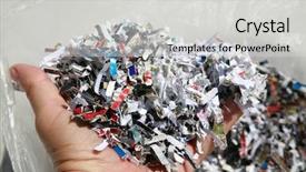  Presentation with identity theft - Slide deck featuring shredded paper shredded checks credit background and a light gray colored foreground