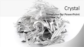  Presentation with mobile and paper - Presentation theme featuring shredded paper strips background and a white colored foreground