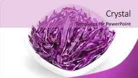  Presentation with blue and purple and red - Beautiful presentation theme featuring shredded red cabbage backdrop and a lilac colored foreground