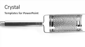  Presentation with shredder - Slides with shredder - cheese grater on white background background and a  colored foreground