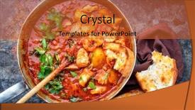  Presentation with shrimp - Cool new PPT layouts with shrimp - traditional creole cajun court bouillon backdrop and a red colored foreground