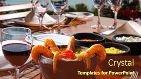  Presentation with shrimp fish - PPT theme enhanced with shrimp-and-fish-moqueca-brazillian background and a tawny brown colored foreground