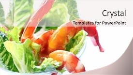  Presentation with shrimp - PPT layouts consisting of martini glass with kos background and a sky blue colored foreground