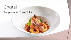  Presentation with pasta restaurant - Beautiful PPT theme featuring shrimp linguine with smoked red pepper sauce traditional italian cuisine restaurant menu item delicious macaroni dish pasta isolated on white background gourmet dinner close up backdrop and a white colored foreground