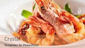  Presentation with pasta restaurant - Cool new presentation theme with shrimp linguine with smoked red pepper sauce closeup traditional italian cuisine restaurant menu item delicious macaroni dish pasta isolated on white background gourmet dinner close up backdrop and a coral colored foreground