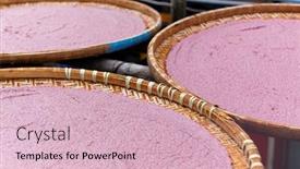  Presentation with hongkong - Beautiful theme featuring udang - shrimp paste hongkong tai o backdrop and a lemonade colored foreground