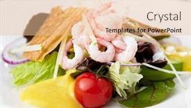  Presentation with saffron - Audience pleasing slide deck consisting of shrimp-salad-with-saffron backdrop and a lemonade colored foreground