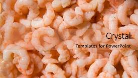  Presentation with background and significance - Beautiful presentation theme featuring shrimps background backdrop and a coral colored foreground