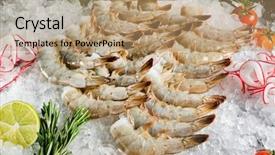  Presentation with shrimps - Colorful slide set enhanced with shrimps with lime and rosemary backdrop and a coral colored foreground