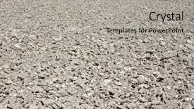  Presentation with desolate cracked earth landscape - Presentation design having shrincage - cracked earth as texture background background and a light gray colored foreground