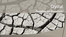  Presentation with cracked - Amazing presentation having shrincage - cracked earth as texture background backdrop and a gray colored foreground