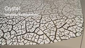  Presentation with cracked - Presentation having shrincage - cracked earth as texture background background and a gray colored foreground