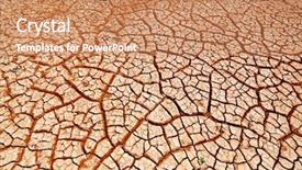  Presentation with cracked - PPT theme with shrincage - cracked earth as texture background background and a coral colored foreground