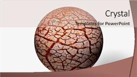  Presentation with desolate cracked earth landscape - Audience pleasing presentation consisting of shrincage - cracked earth as texture background backdrop and a lemonade colored foreground