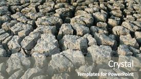  Presentation with cracked - Colorful PPT layouts enhanced with shrincage - dry cracked earth backdrop and a gray colored foreground
