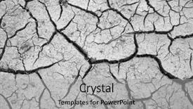  Presentation with ground subsidence - Presentation theme featuring shrincage - rifts on the ground background and a light gray colored foreground