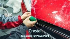  Presentation with paint - Audience pleasing presentation design consisting of worker install car paint protection backdrop and a  colored foreground