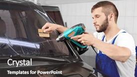  Presentation with worker - Cool new theme with worker tinting car window backdrop and a dark gray colored foreground