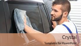  Presentation with wine shop and barrel - Slides enhanced with wiping car window after tint background and a coral colored foreground
