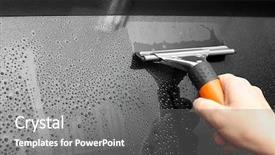  Presentation with audi car from the future - PPT theme enhanced with worker with squeegee washing tinted background and a gray colored foreground