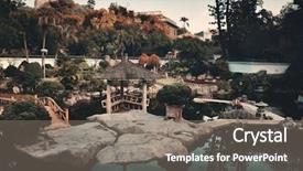  Presentation with traditional chinese funeral - Amazing slide set having shu zhuang garden with traditional backdrop and a  colored foreground