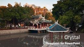  Presentation with china - Presentation with shu-zhuang-garden-with-traditional background and a dark gray colored foreground