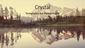  Presentation with lake - PPT theme with shuksan and picture lake washington background and a lemonade colored foreground