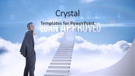  Presentation with loan - Slide set consisting of shut door at top background and a light blue colored foreground