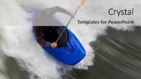  Presentation with rough - Cool new presentation design with shutterspeed shot of a kayak backdrop and a light gray colored foreground
