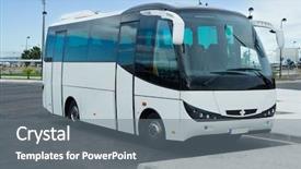  Presentation with bus - Slides consisting of shuttle bus background and a gray colored foreground