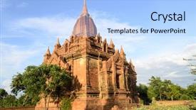  Presentation with myanmar bagan - Amazing slides having shwe sandaw pagoda in bagan myanmar backdrop and a light blue colored foreground