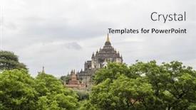  Presentation with myanmar bagan - Colorful slide set enhanced with shwe sandaw pagoda in bagan at sunrise myanmar backdrop and a white colored foreground