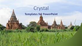  Presentation with myanmar bagan - Cool new theme with shwe sandaw pagoda in bagan at sunrise myanmar backdrop and a sky blue colored foreground