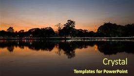  Presentation with shwedagon pagoda - PPT theme having shwedagon-golden-pagoda-reflecting background and a tawny brown colored foreground