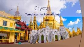  Presentation with shwedagon - Amazing slide deck having shwedagon-pagoda-in-yangon-myanmar backdrop and a sky blue colored foreground