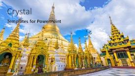  Presentation with shwedagon - Amazing theme having shwedagon-pagoda-in-yangon-myanmar backdrop and a light blue colored foreground