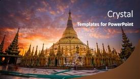  Presentation with shwedagon - Presentation theme with shwedagon-pagoda-in-yangon-myanmar background and a tawny brown colored foreground