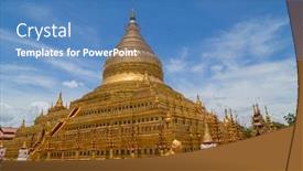  Presentation with shwedagon pagoda - Theme having shwedagon-pagoda-one background and a teal colored foreground