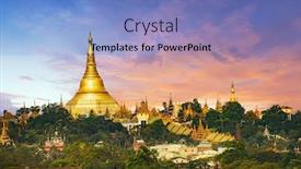  Presentation with shwedagon - Beautiful slides featuring shwedagon-pagoda backdrop and a light blue colored foreground