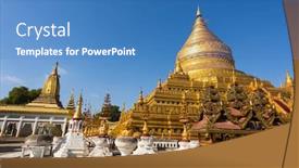  Presentation with myanmar bagan - Presentation consisting of shwezigon-pagoda-is-one background and a teal colored foreground