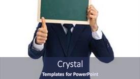  Presentation with navy blue - Colorful PPT theme enhanced with shy-young-man-in-elegant backdrop and a navy blue colored foreground