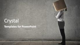  Presentation with box - Amazing slides having shyness - head in the box backdrop and a gray colored foreground