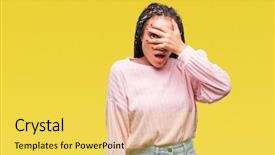  Presentation with african american talent show - Presentation consisting of shyness - young braided hair african american background and a  colored foreground