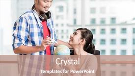  Presentation with man vs woman - Theme enhanced with sian couple woman and man background and a coral colored foreground