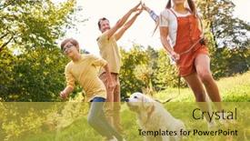  Presentation with children parents - PPT layouts enhanced with siblings-children-playing-with-parents background and a yellow colored foreground