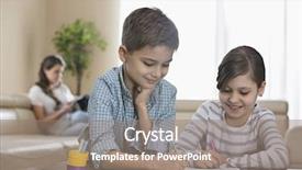  Presentation with siblings - Amazing presentation theme having siblings drawing together at table with mother in background backdrop and a gray colored foreground