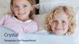  Presentation with siblings - Presentation theme having siblings enjoy reading bed time background and a  colored foreground
