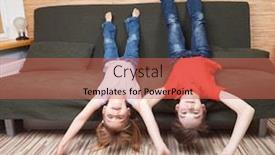  Presentation with stuck - Theme having siblings-laying-on-couch-stuck background and a red colored foreground