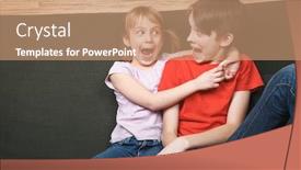  Presentation with coping - Colorful theme enhanced with siblings-loosing-their-mind-unable backdrop and a coral colored foreground