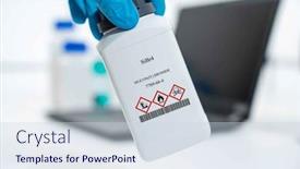  Presentation with laboratory chemical white - PPT theme with sibr4-silicon-iv-bromide-cas background and a sky blue colored foreground